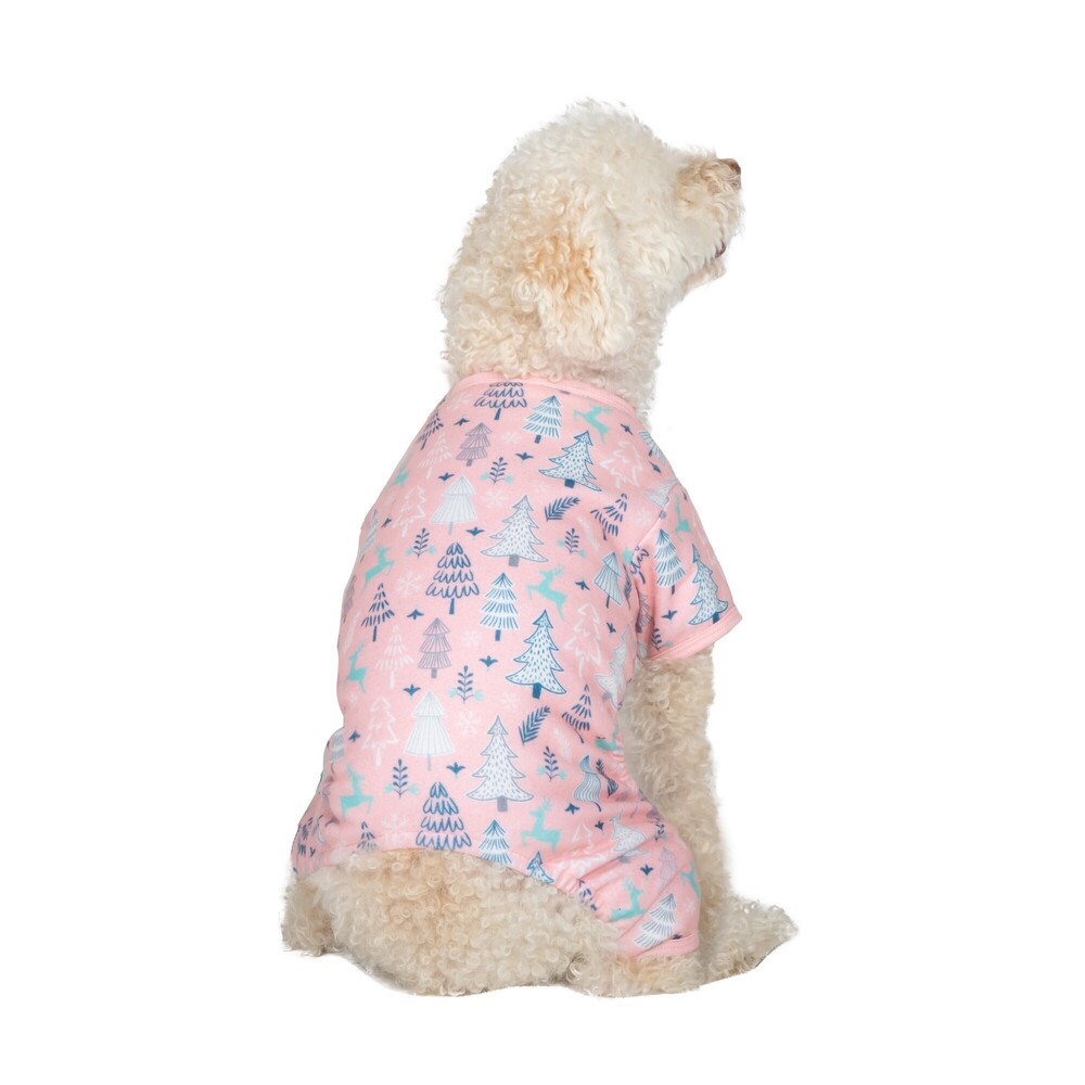 Vibrant Life Dog Clothes Novelty Print Pet Pajama Pink M